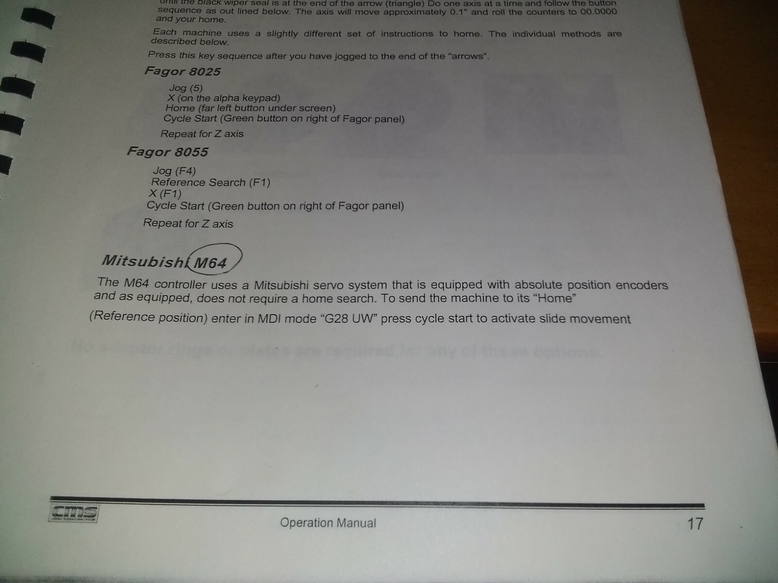 Mitsubishi 64 GTXCEL Programming Operation Manual 2002 Compact Mfg Systems E1A1
