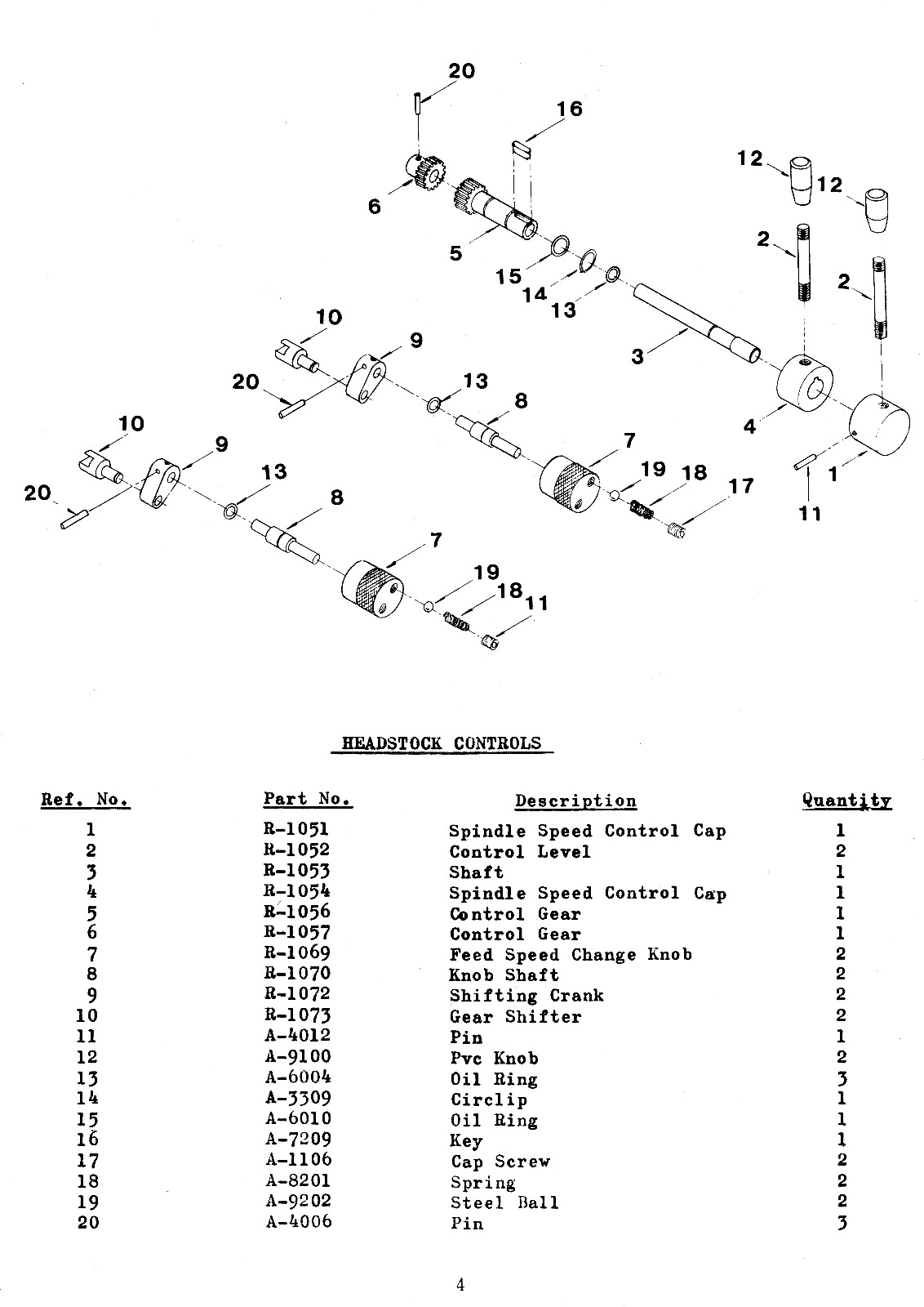 DASHIN PRINCE 1230G 12″ Metal Lathe Owner Instructions & Parts Manual 0866