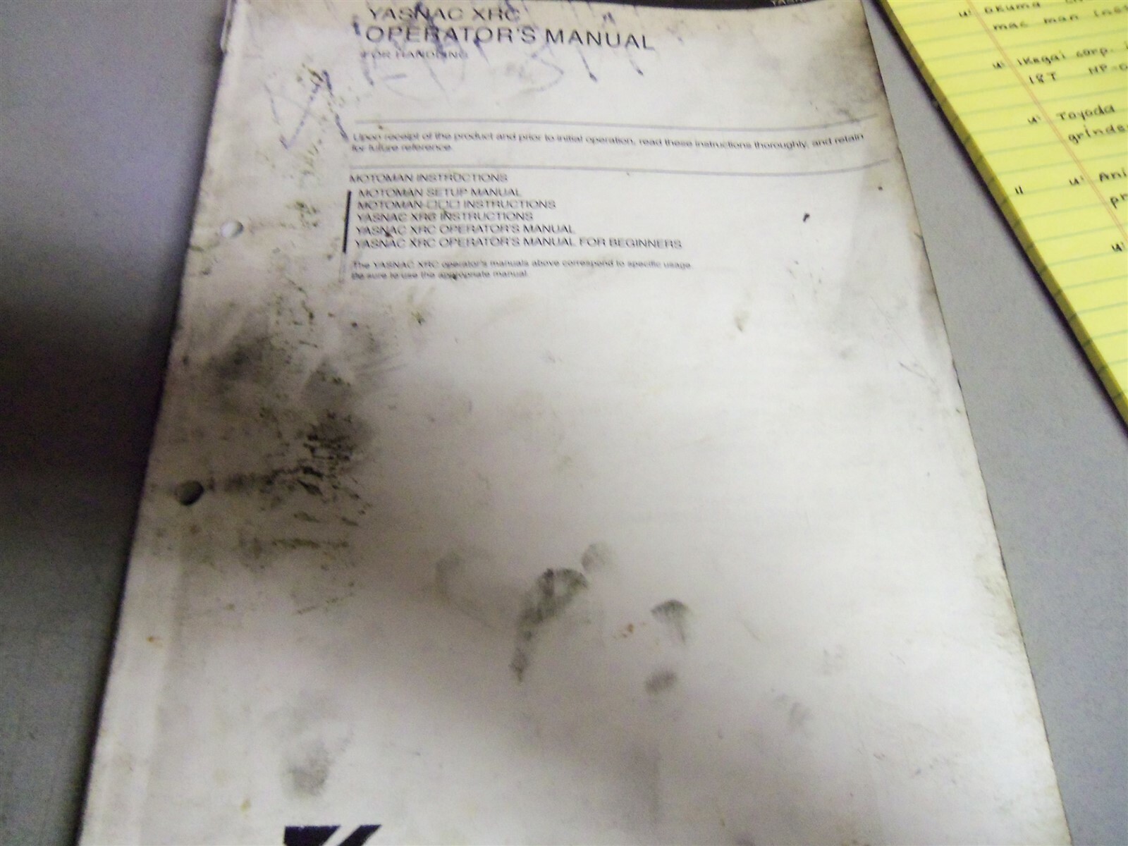 Yaskawa Yasnac XRC Operator’s Manual RE-CSO-AD14 #204 *FREE SHIPPING*