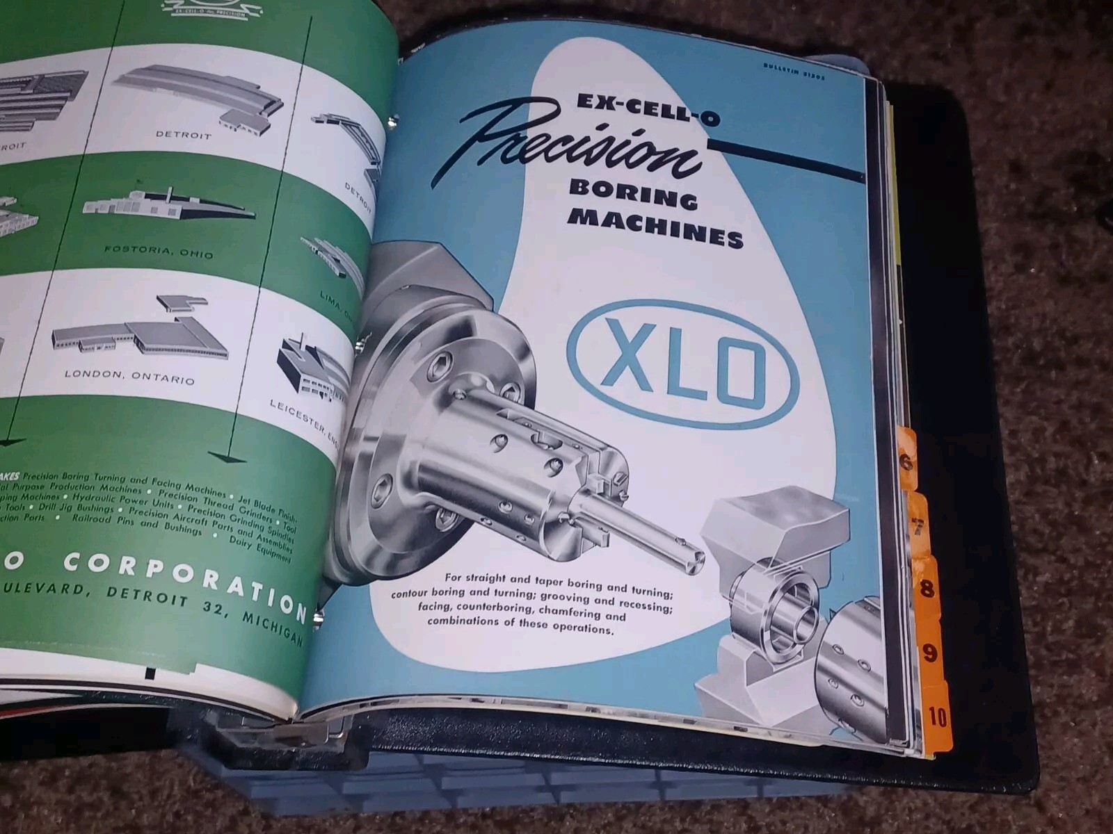 Ex-Cell-O Corporation MACHINE TOOLS Sales Binder Catalog Lot XLO Boring Grinders