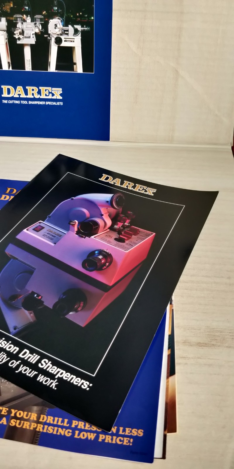 Darex catalogs / brochures E-90 E-85 M5 M4 M3 Sharpeners drill press SP2000 C4