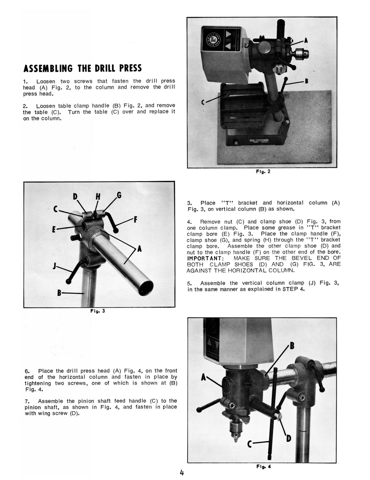 Rockwell 32″ Radial Drill 11-269, 11-274,11-280 Op & Parts List Manual #1904