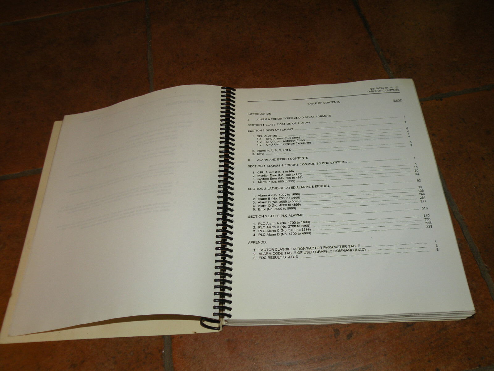 Okuma Alarm & Error List OSP7000L / OSP700L Model U P-K118-13-E June 1996
