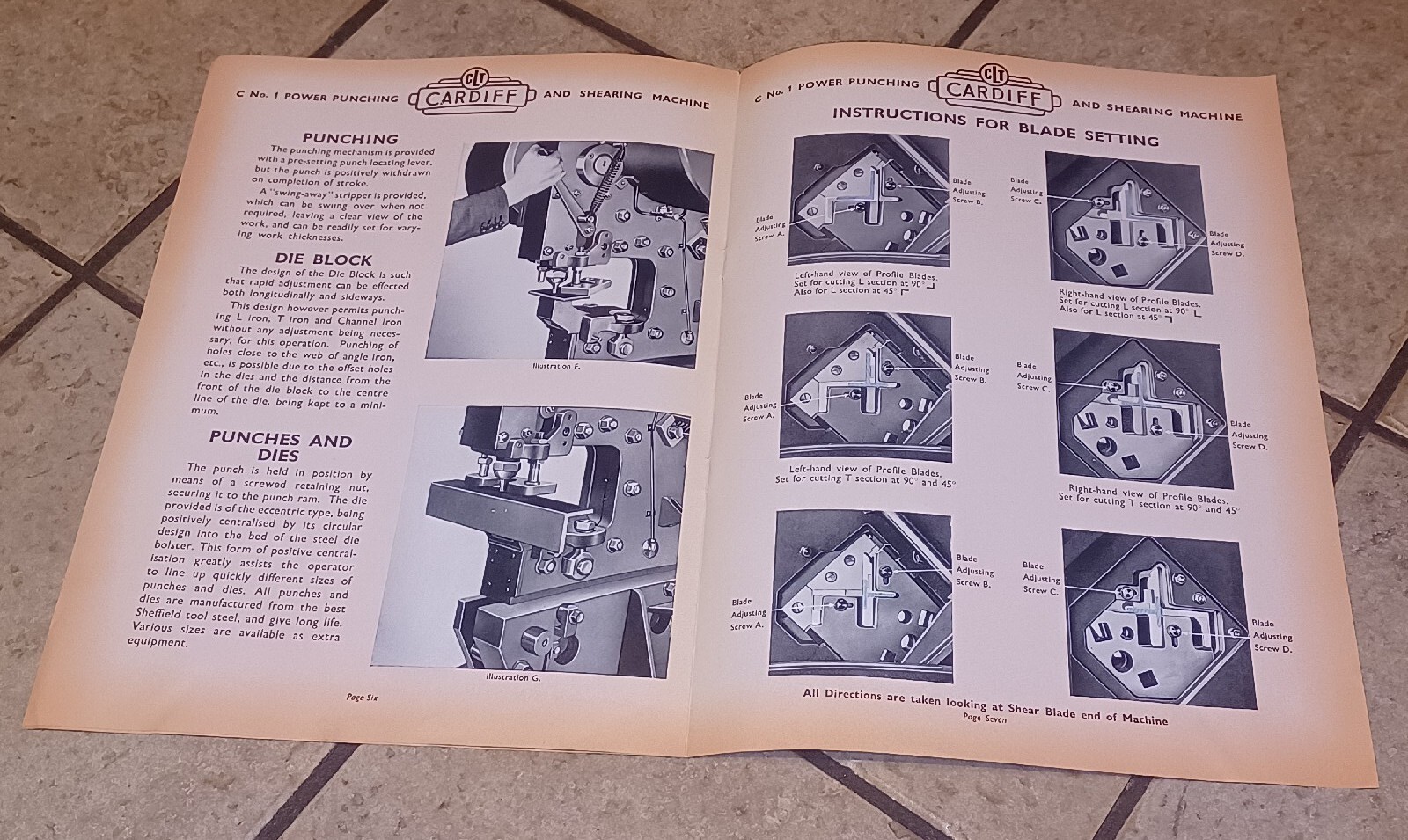 Cardiff C No 1 Power Punching Shearing Machines SALES CATALOG promo BOOK CTL