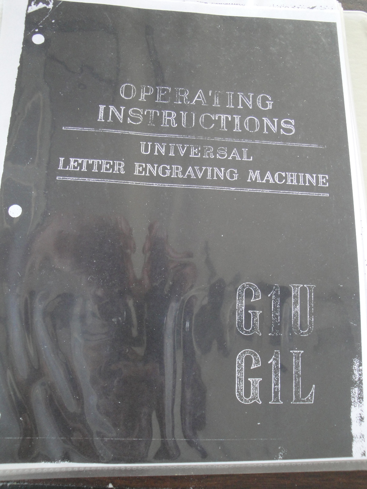 Deckel G1U G1L Pantograph Instruction & PARTS Manual COPY MACHINE DUPLICATOR