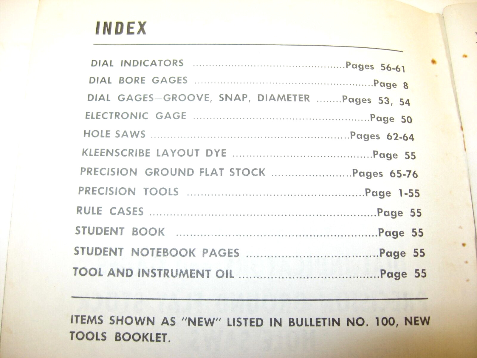 1972 Starrett Tools, Bulletin No 132W. Iss No 20, Resale Net Prices (Cat No 27)