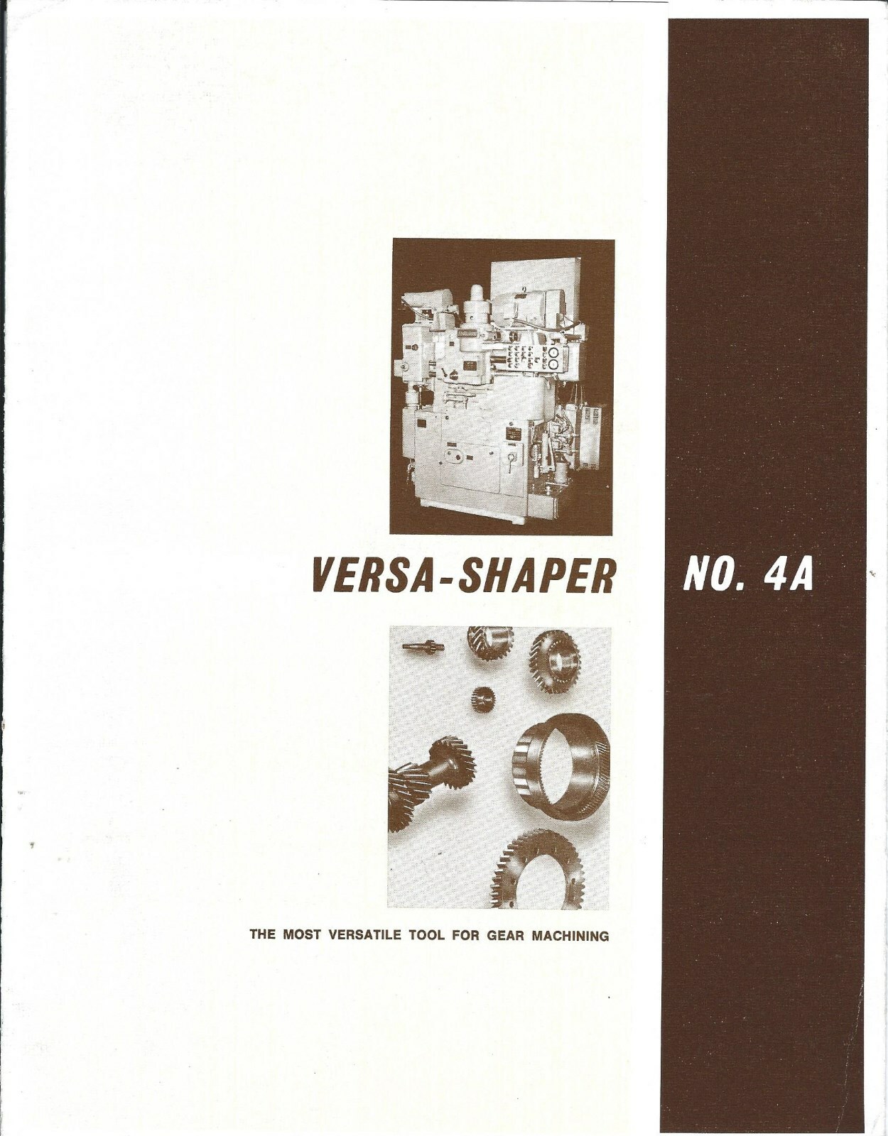 Machine Tool Brochure – Fellows No. 4A Versa-Shaper c1968 Gear Machining (TL92)