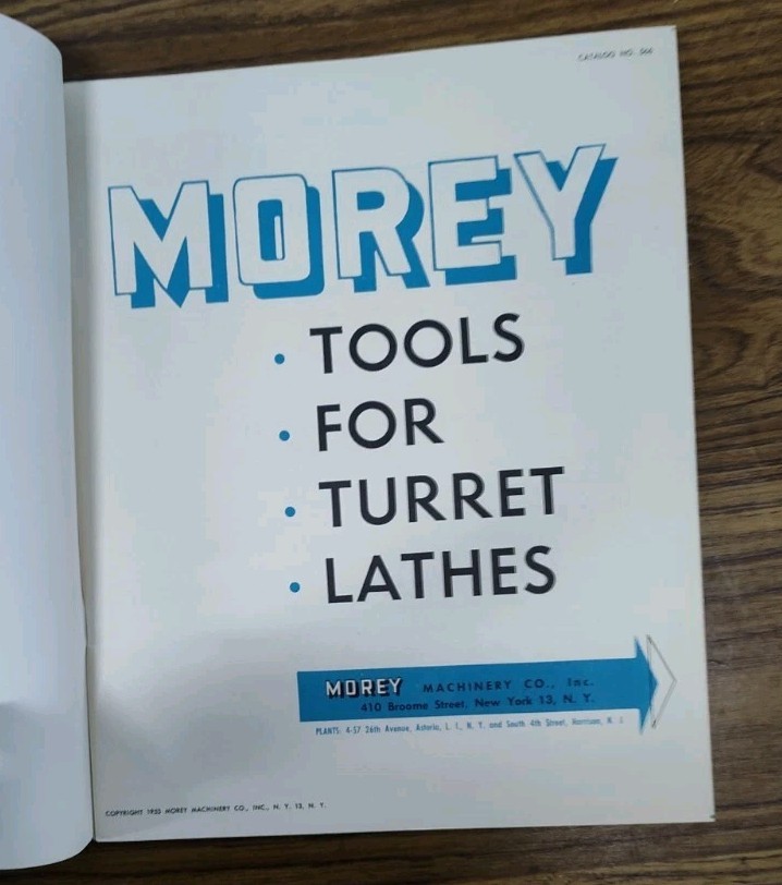 Morey Machine Co. Catalog Milling Metalworking Vintage Brochure Industrial