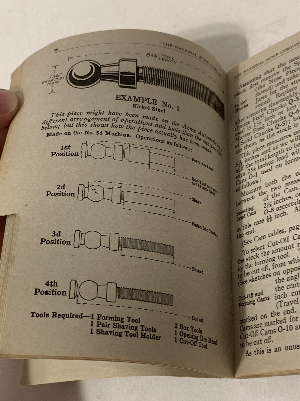 RARE 1917 Acme Automatic Multiple Spindle Screw Machine Reference Book