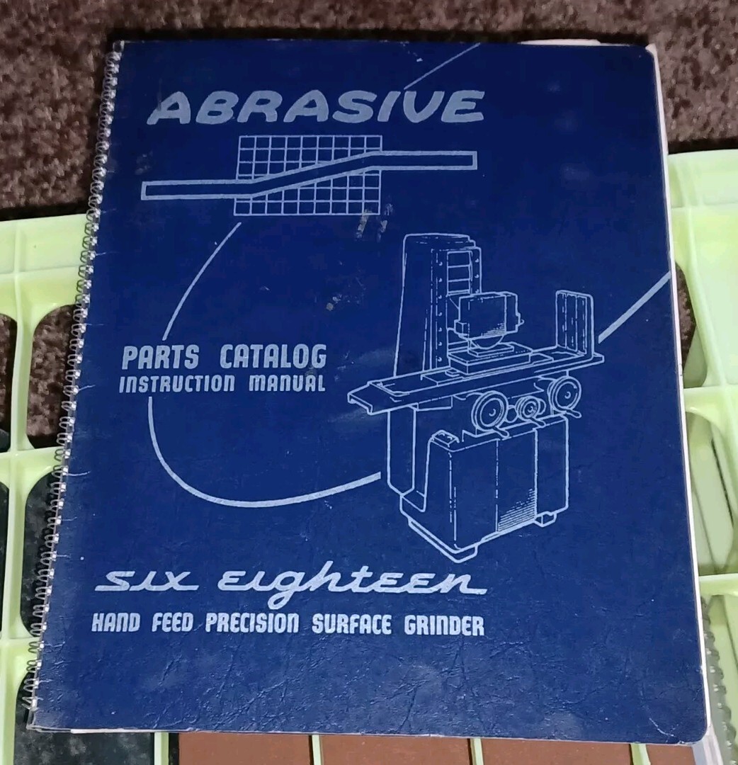 ABRASIVE MACHINE TOOL COMPANY PARTS CATALOG INSTRUCTION MANUAL Grinder NO 618