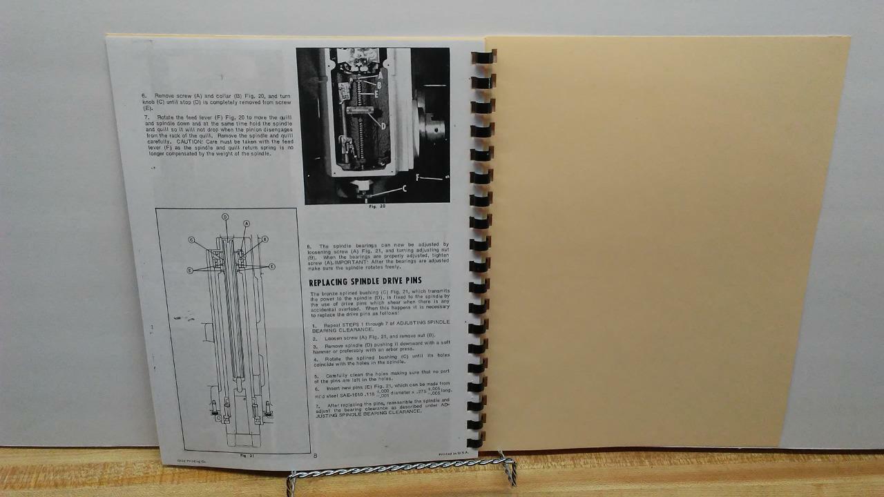 Rockwell EFI Geared Head Drilling Machine Operating Instructions Manual