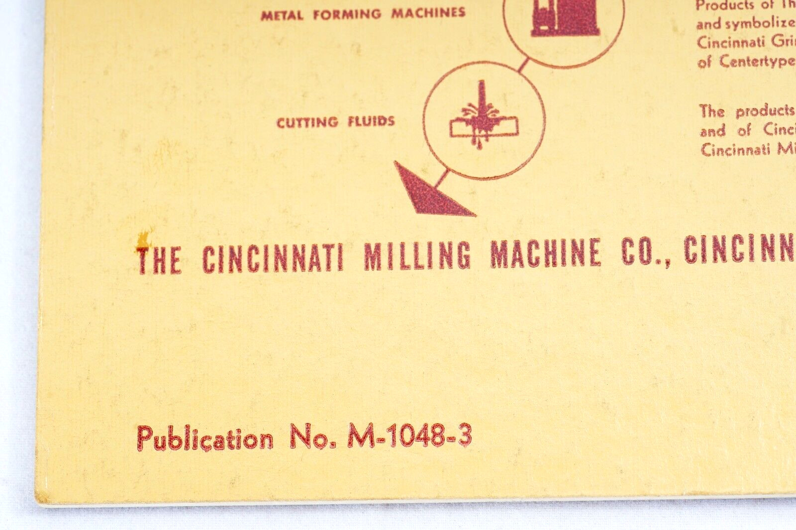 1955 Cincinnati Milling Machine Co 28″ Vertical Hydro-tel Milling Machine Manual