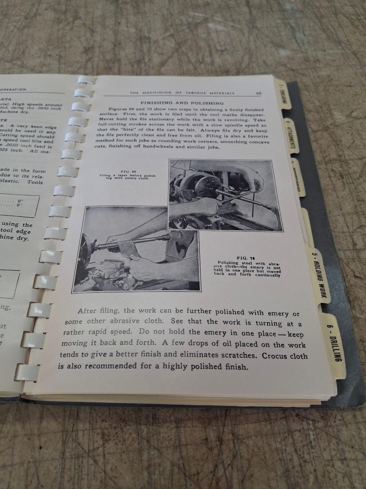 Vintage Atlas Manual of Lathe Operation & Machinist Tables Book Nice!