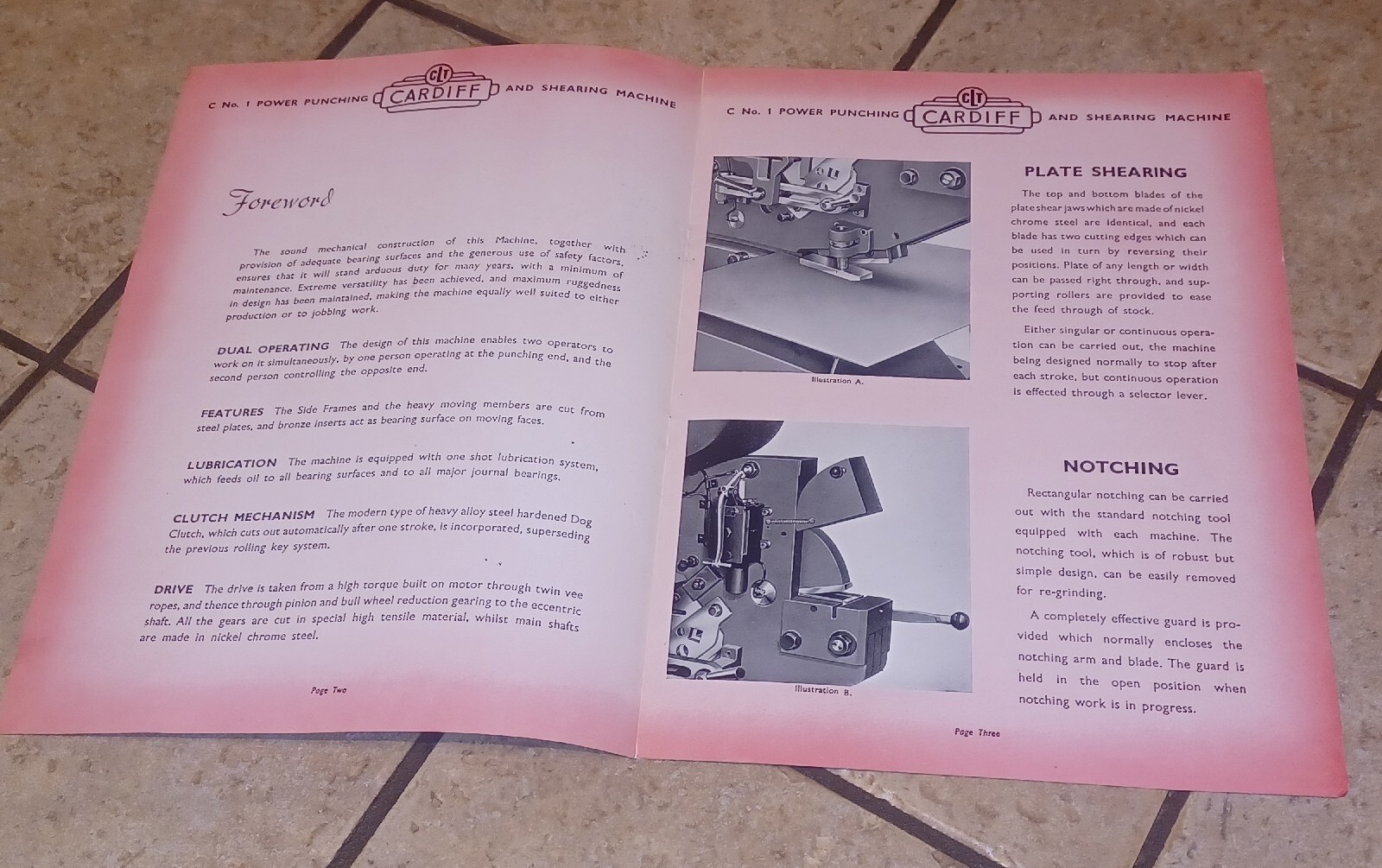 Cardiff C No 1 Power Punching Shearing Machines SALES CATALOG promo BOOK BOOKLET