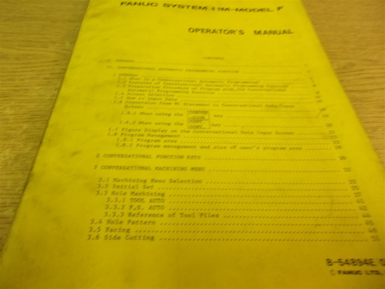 GE Fanuc System 1 1M Model F Operator’s Manual B-54894E/01 *FREE SHIPPING*