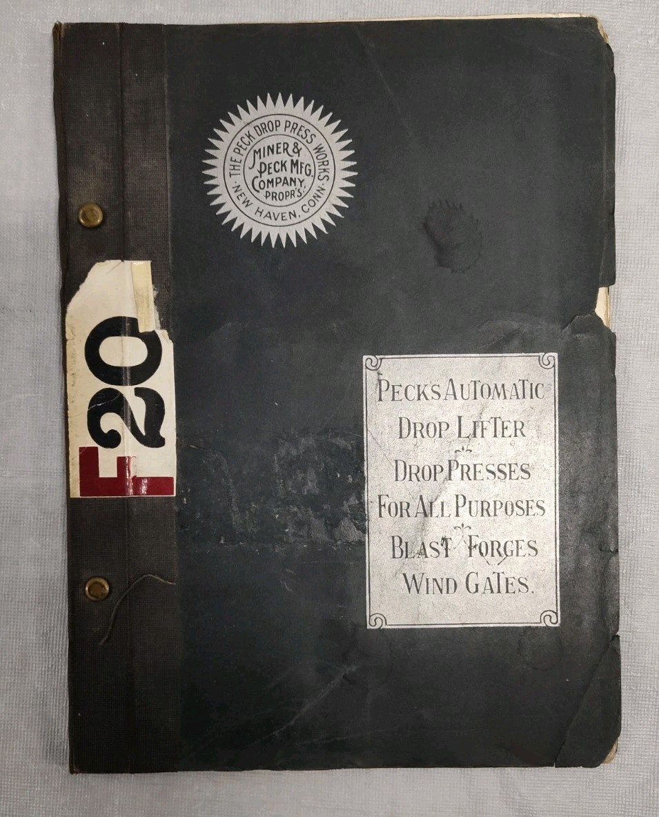 Miner & Peck Mfg Co Drop Lifter Presses Antique Catalog Brochures Advertising CT