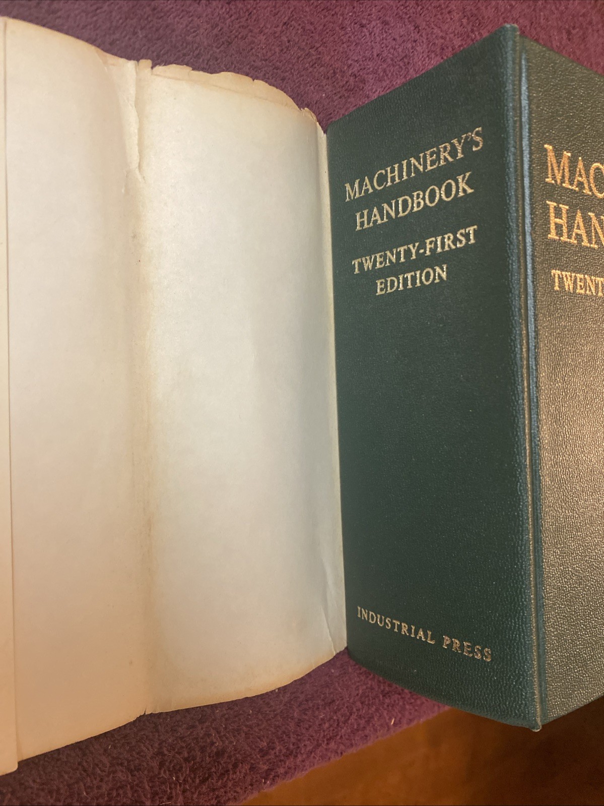 Industrial Press Machinery’s Handbook Twenty-First Edition Metal Fabrication