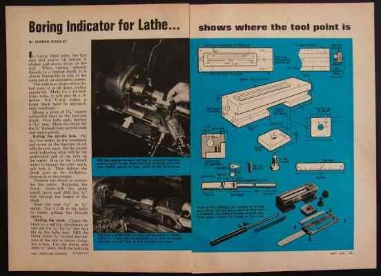 Boring Indicator How-To Build PLANS 6″ 10″ Atlas Lathe