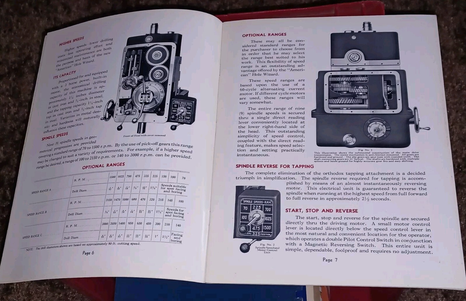 AMERICAN HOLE WIZARD Tool Works BULLETIN 305 9 Speed Radial Drill Catalog Book