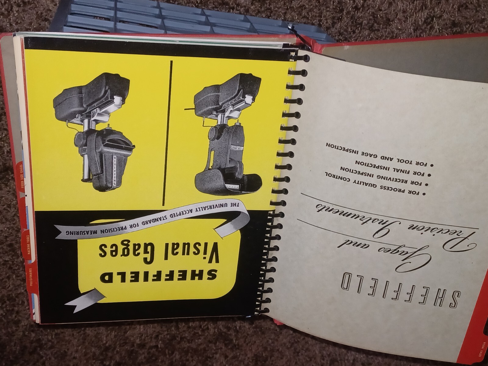 Sheffield Corporation Dayton Ohio SALES BOOK CATALOG LOT gages Machine Tools WW2