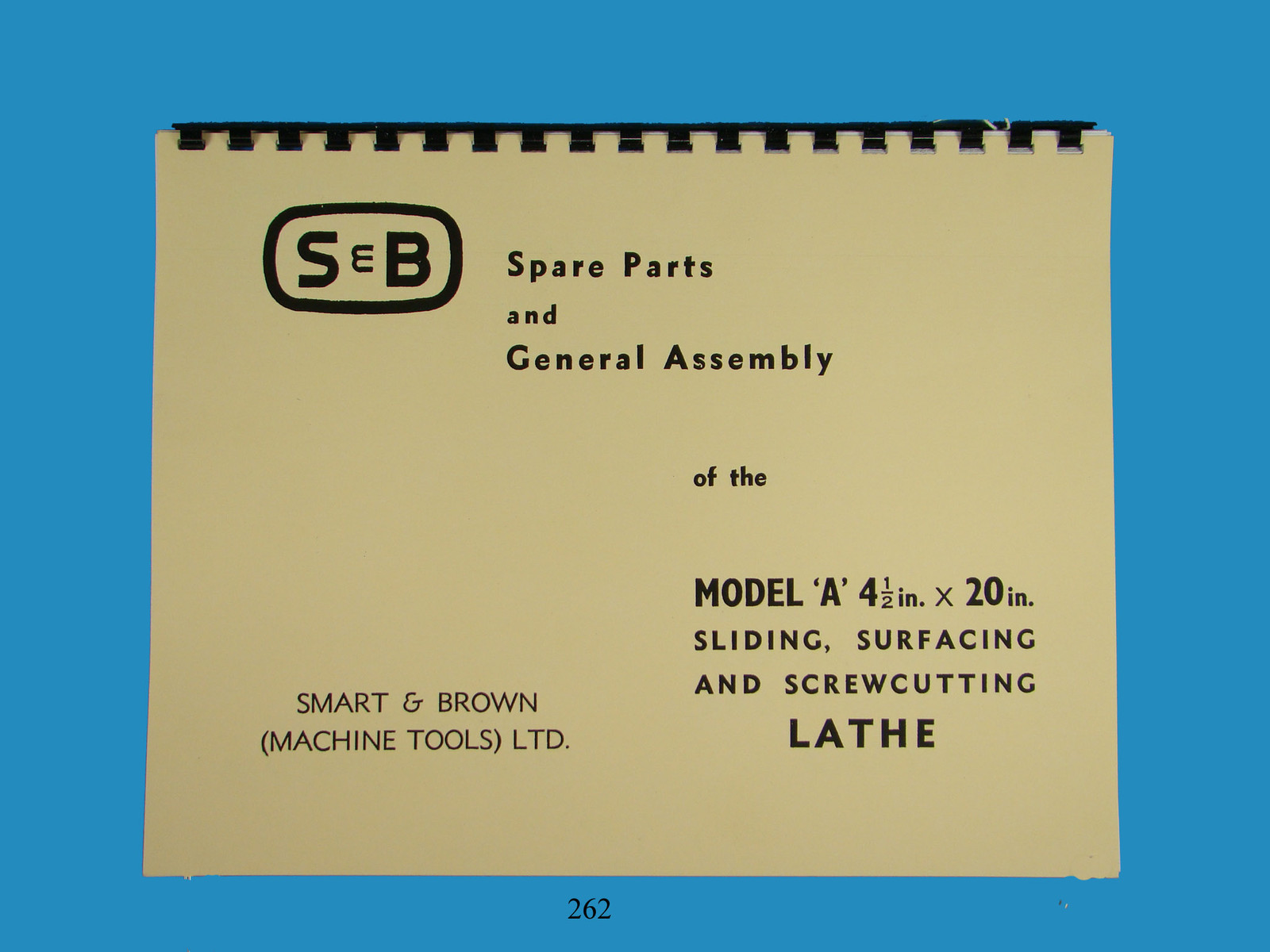 Smart & Brown Model A Spare Parts & Assembly Manual *262