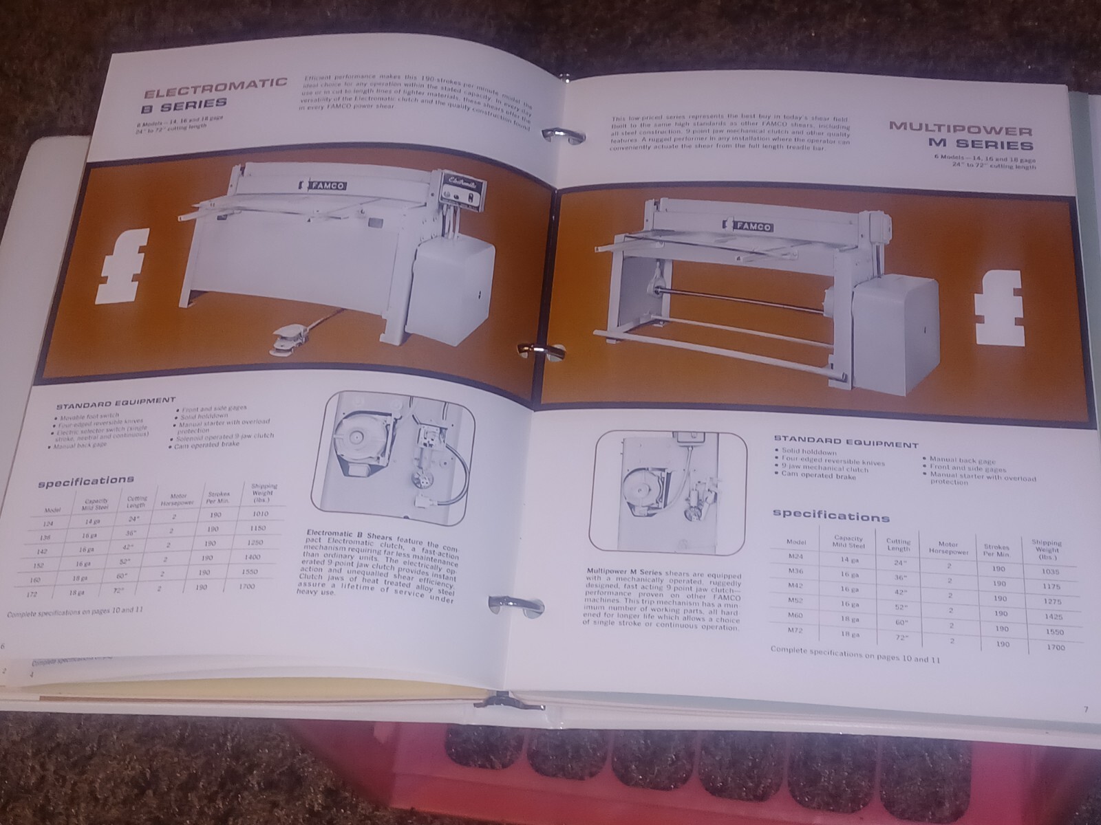 FAMCO MACHINE CO CATALOG CATALOG LOT MILLING MACHINE SQUARING SHEARS PRICE LISTS