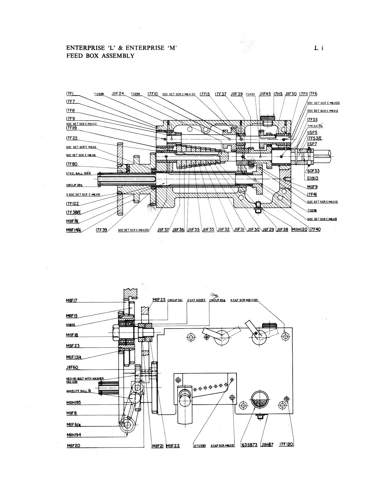 Enterprise Model L Lathe Operator & Parts List Manual #2103