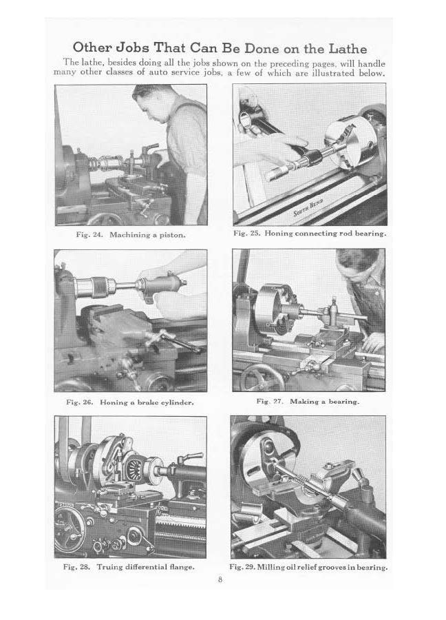 1936 SOUTH BEND How to BORE REBABBITE Connecting Rods Manual Fits Bulleting #6-C