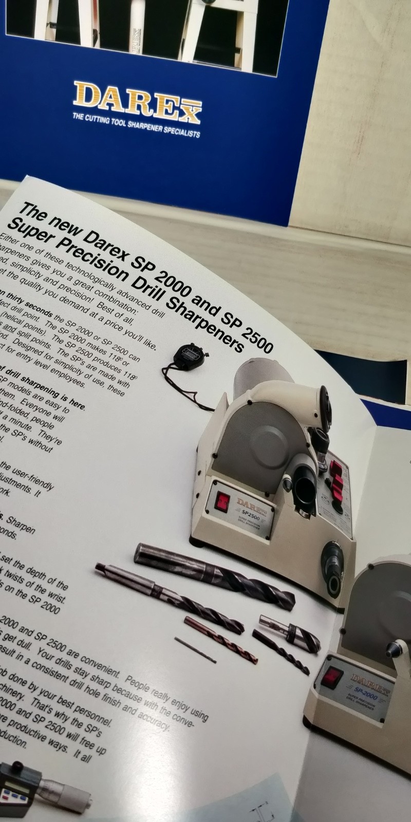 Darex catalogs / brochures E-90 E-85 M5 M4 M3 Sharpeners drill press SP2000 C4