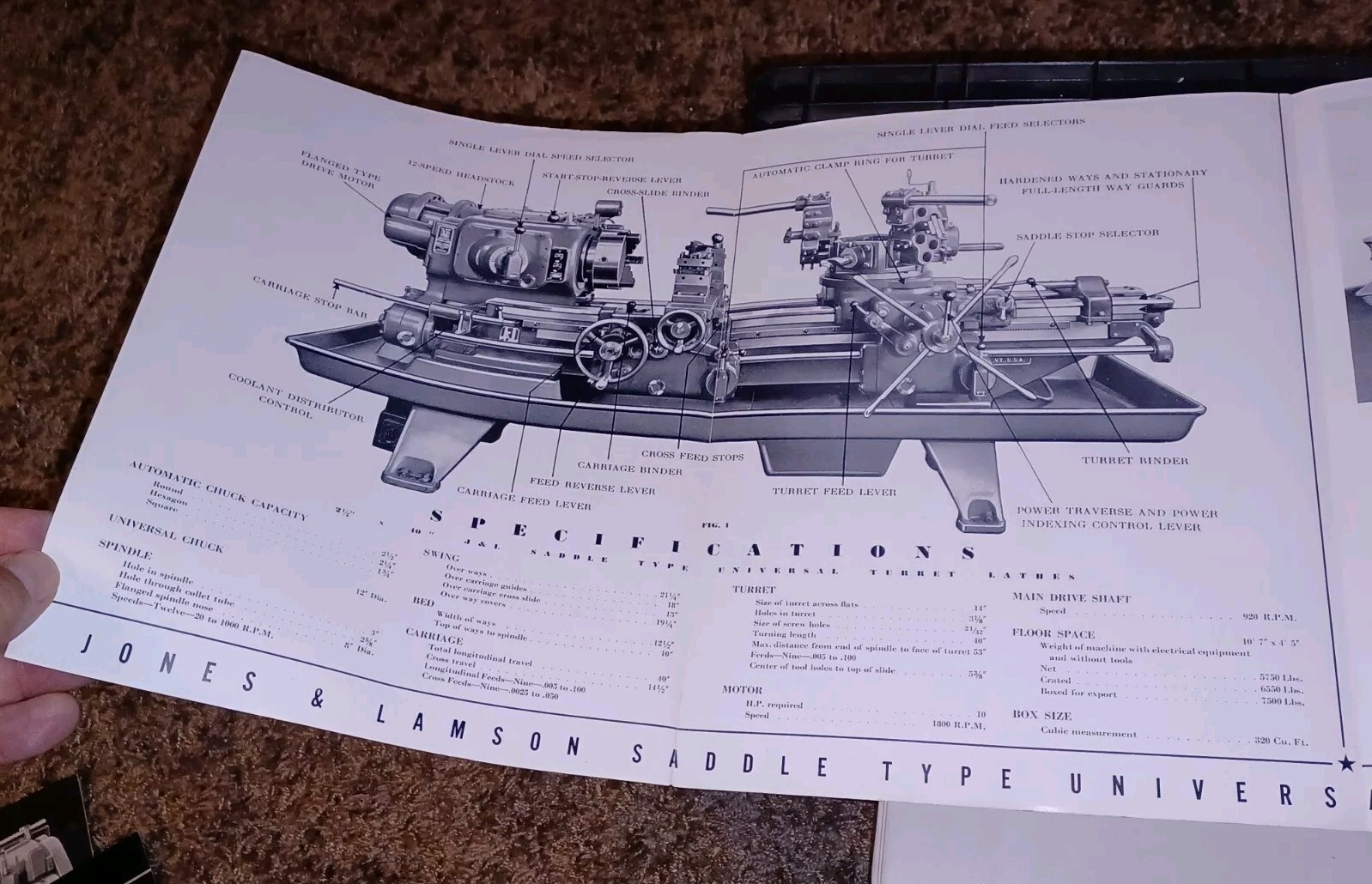 Jones & Lamson Machine Co SADDLE TYPE UNIVERSAL TURRET LATHES Catalog Book TOOL