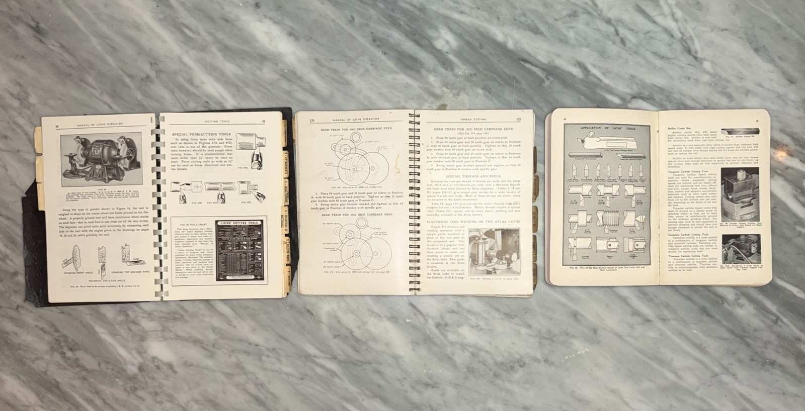 Atlas Lathe Manual and Machinists Tables Metal Lathe Tool Craftsman South Bend