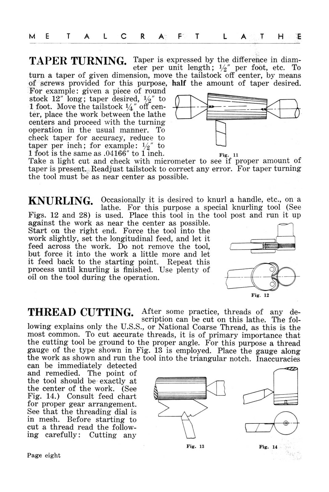 Sears Craftsman Metalcraft Lathe Operation & Attachments Manual #1164