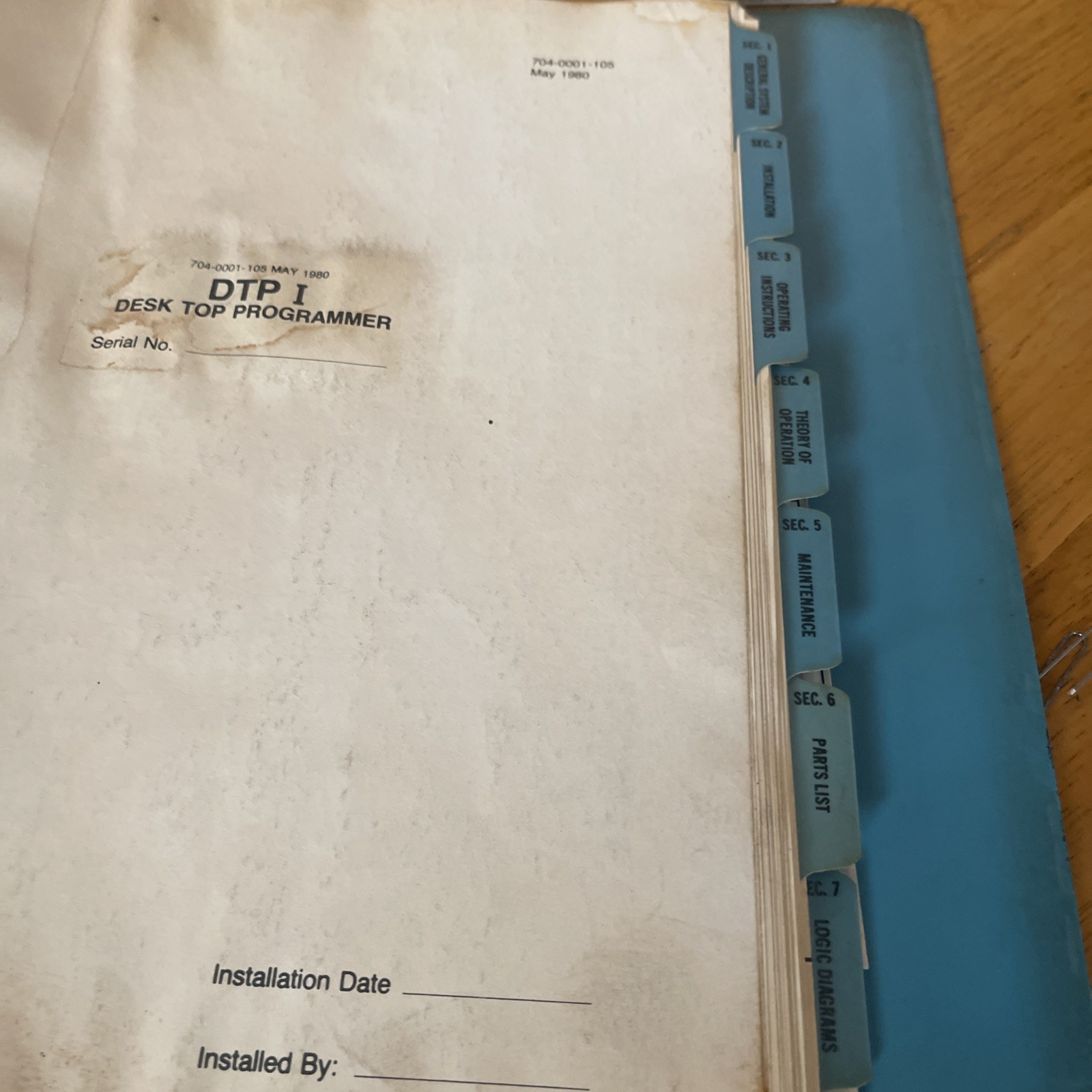 Hurco DTP 1 Desk top Programmer Owner’s Manual
