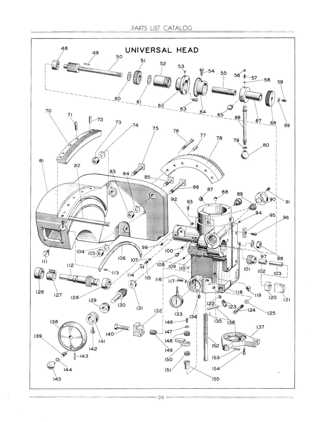Cincinnati No. 8″x 18″ Tool & Die Milling Machine Model OM Parts List *735