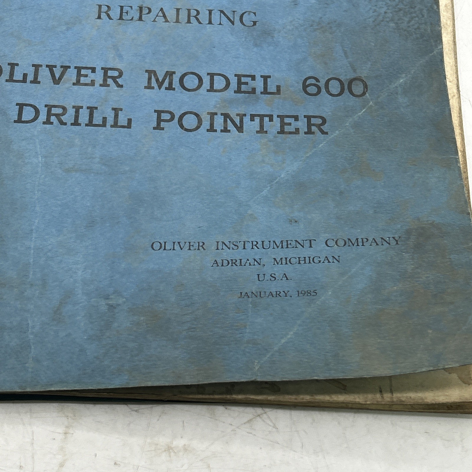 Oliver 600 Drill Pointer Directions For Installing Operating & Repairing See Pic