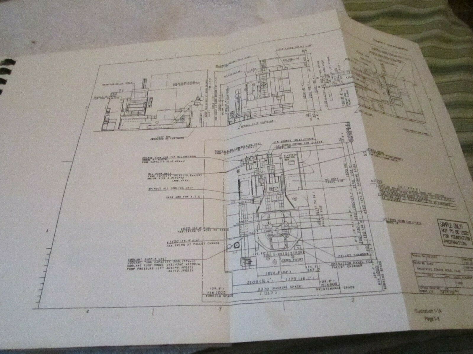TOYODA Hoizontal Machining Center FH45 FH55 Operation Installation Manual TMU