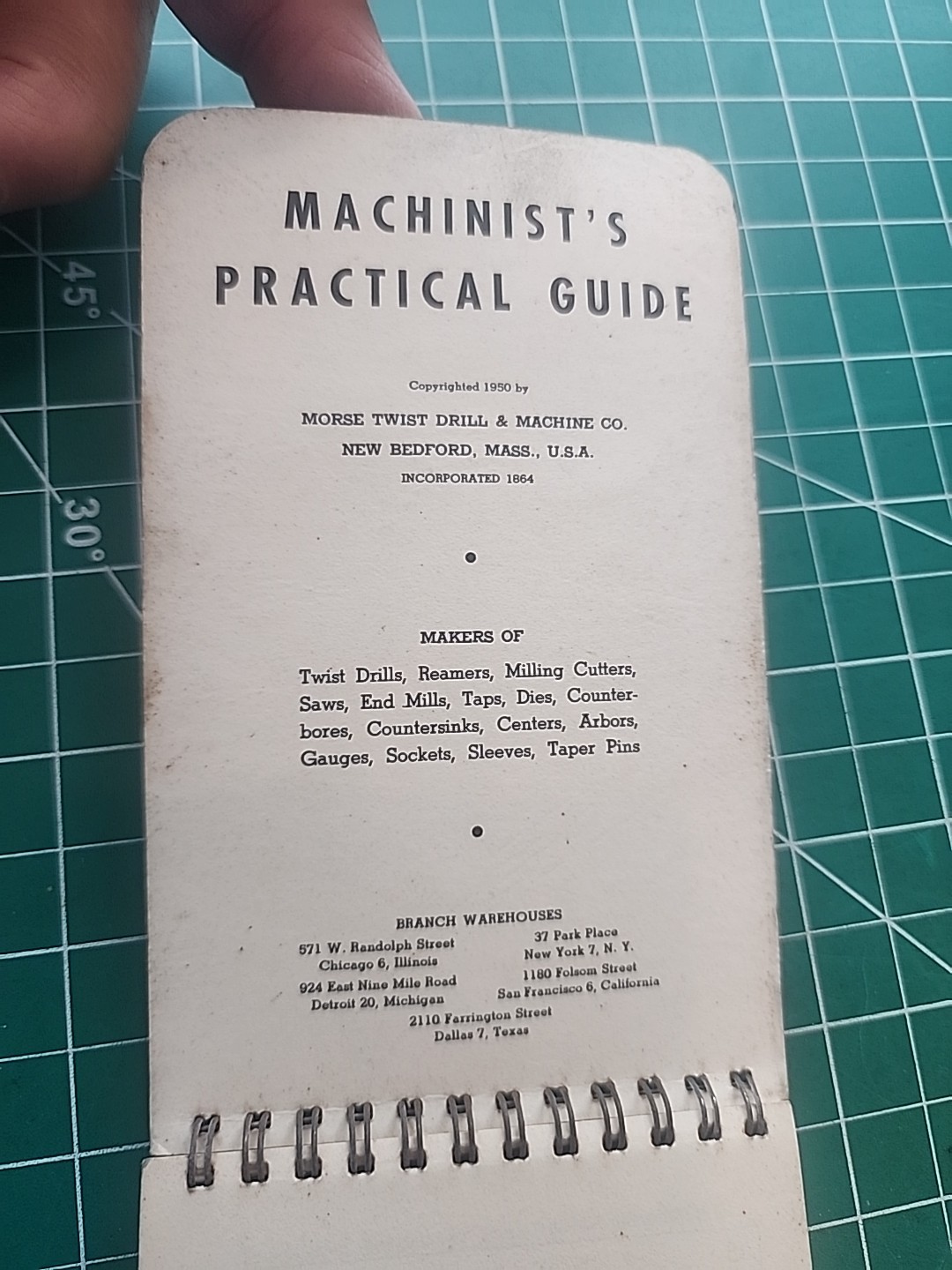 1950 Machinist’s Practical Guide Morse Twist Drill & Machine Co New Bedford p2