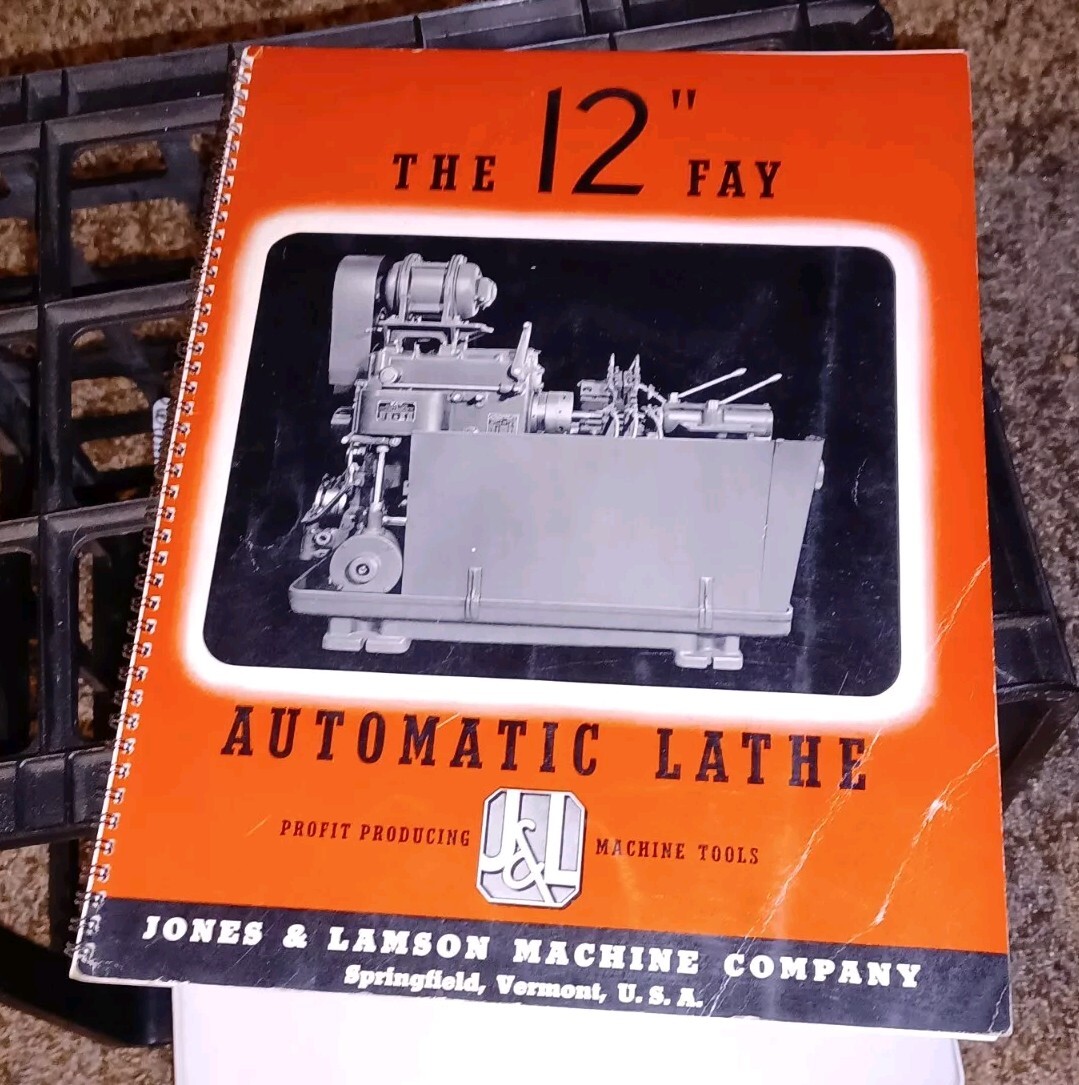 1930s Jones & Lamson Machine Co. 12″ Fay Lathe Catalog Book MACHINIST TOOL J&L
