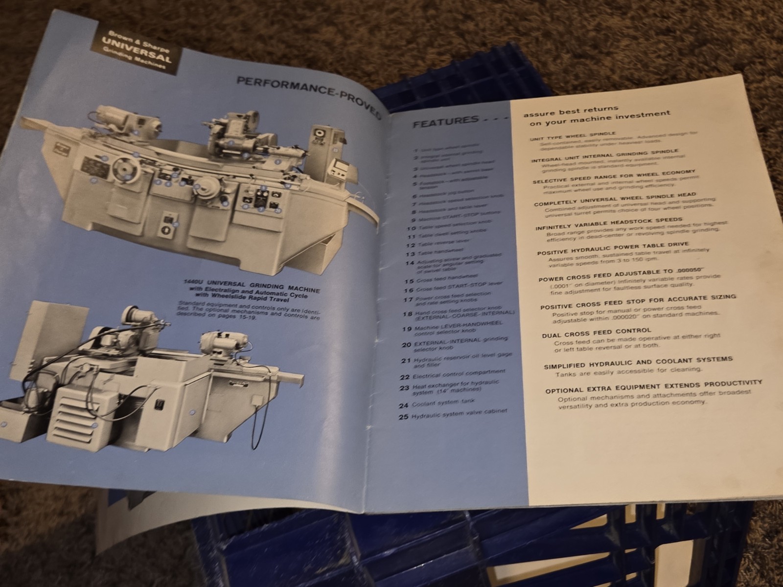 Brown And Sharpe Universal Grinding Machines 1020 1460u Sales Catalog Book VTG