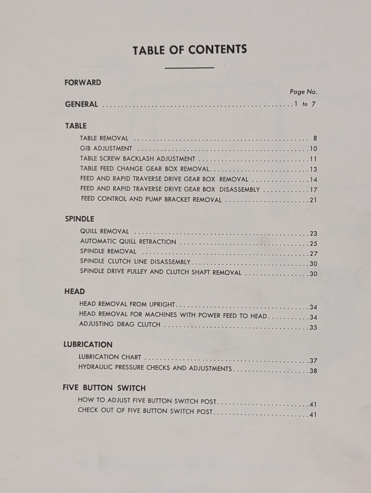 Lot of 4: Kearney & Trecker Milwaukee-Mil Pub. 372 Maintenance Manuals Bed-Type