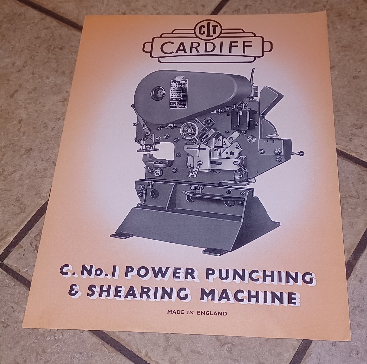 Cardiff C No 1 Power Punching Shearing Machines SALES CATALOG promo BOOK CTL