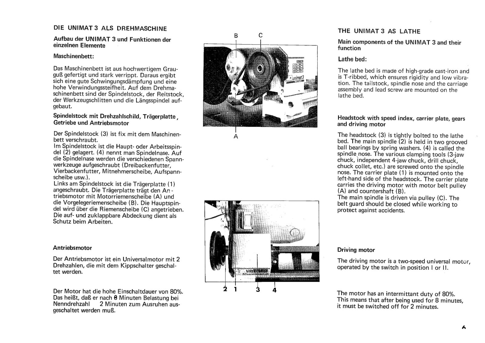 3 UNIMAT MM LATHE & Milling Machine OPERATOR Instr. Manual Fits 1986 EMCO VS2050