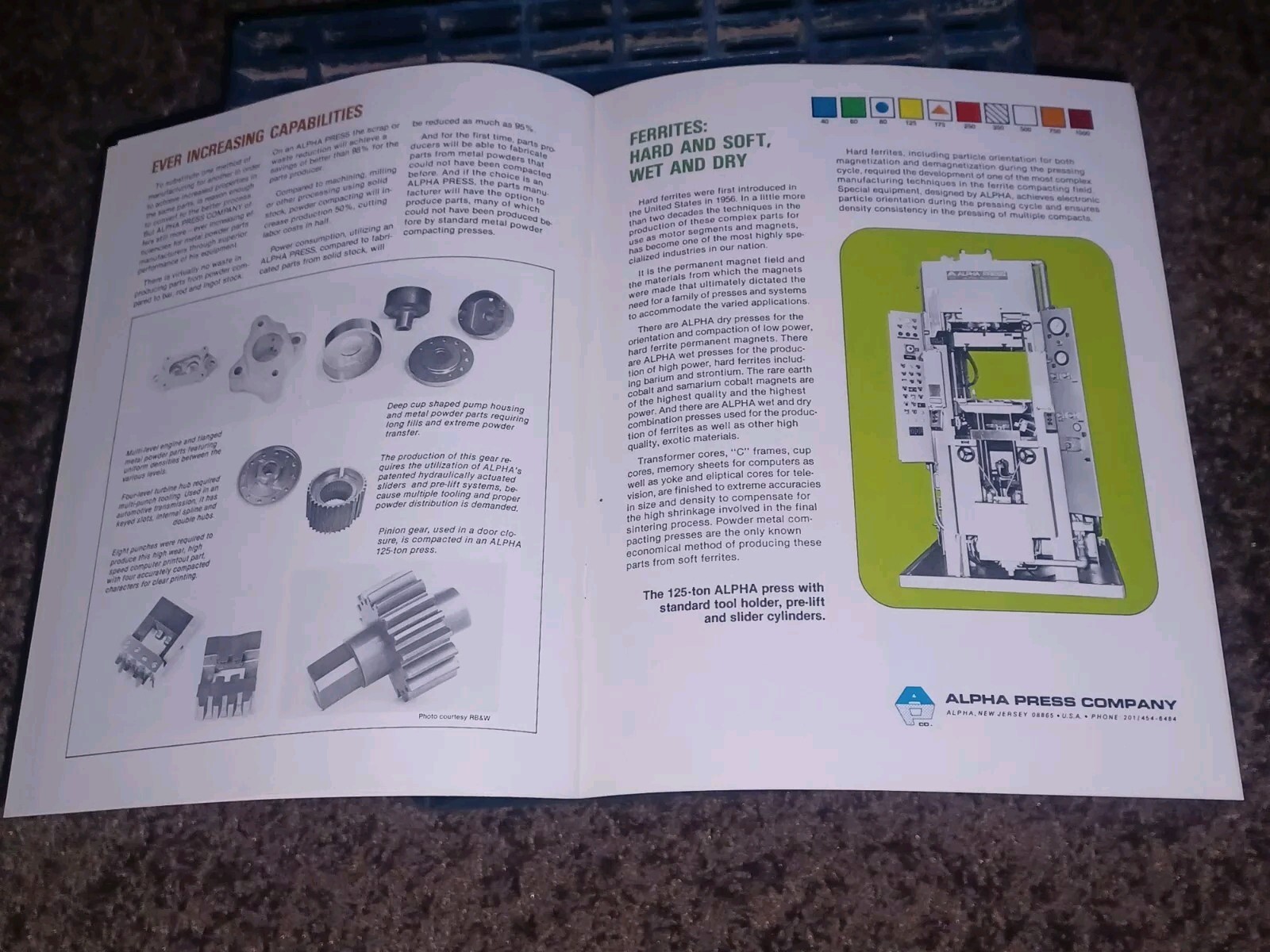 Vtg ALPHA PRESS COMPANY SALES CATALOG Machinist Tools 3 BOOK/FLYER LOT SET