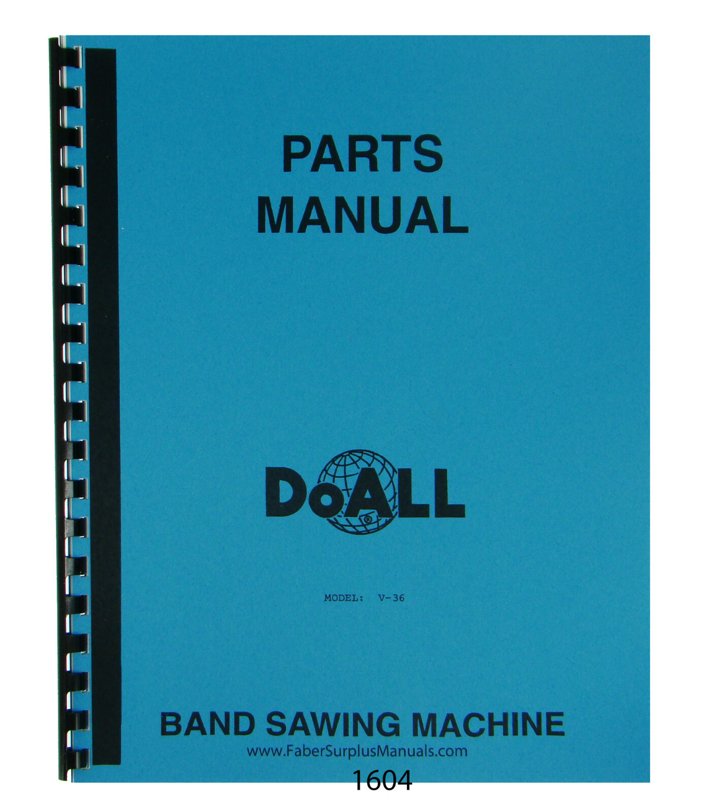 DoALL V36 Band Saw Parts Manual #1604