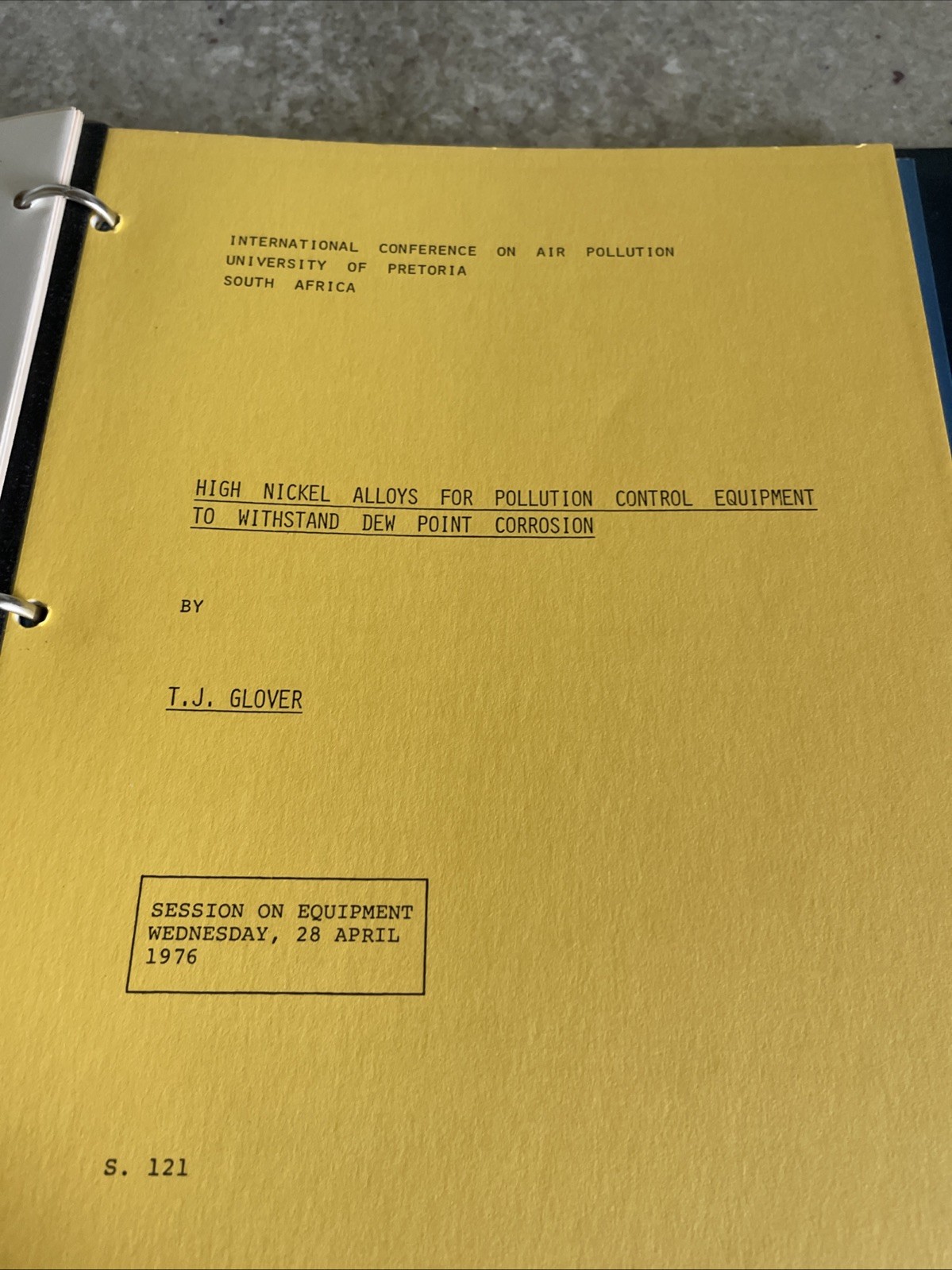 1978 HUNTINGTON ALLOYS for SO2 SERVICE Confidential Ephemera DATA Bulletins RARE