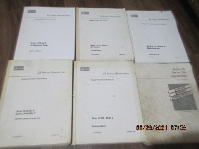GE FANUC Automation Series 15/150 Model B Programming Operator’s Manual Book Lot
