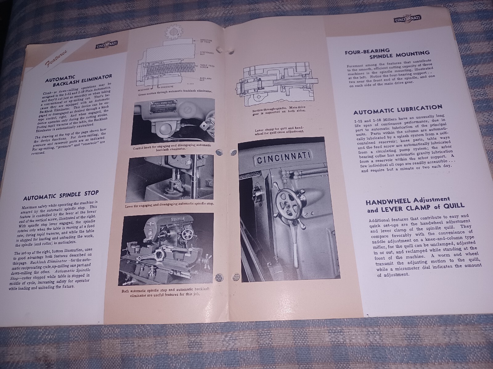1947 Cincinnati No 1-12 18 Automatic Milling Machine Sales Book Catalog M-1555-2