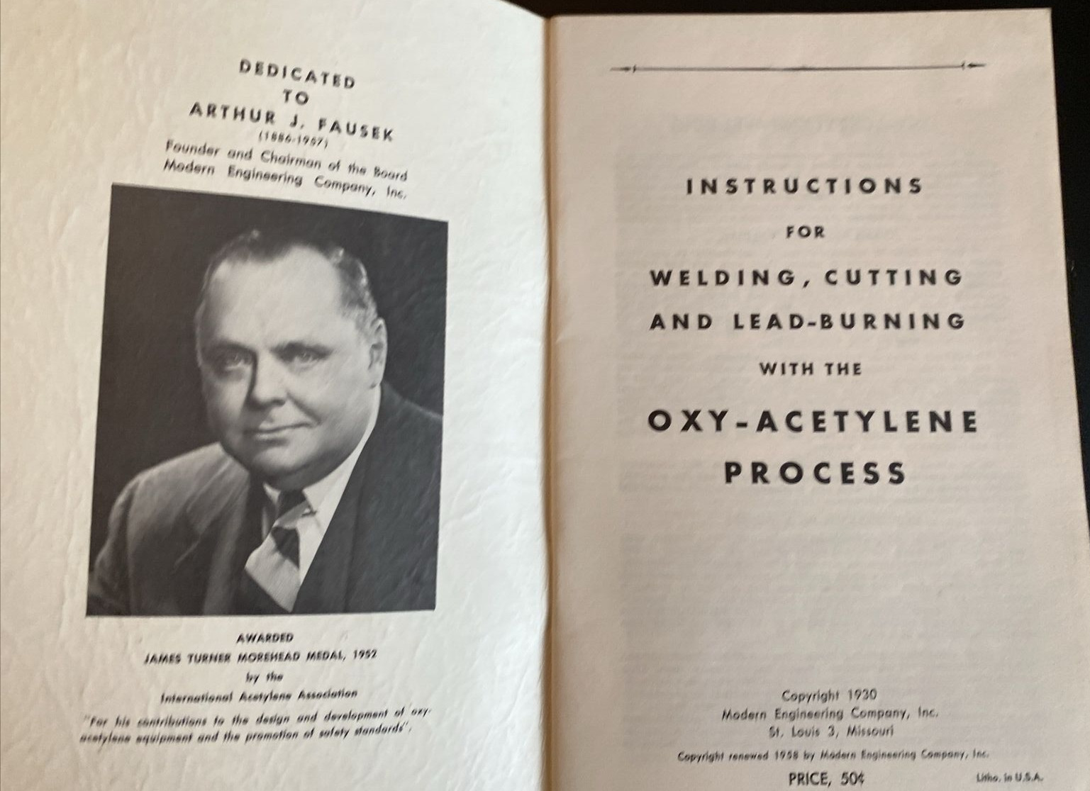 Vtg 1930 MECO Instruction Manual No 1 Welding Cutting Lead-Burning 40pgs 8.5×5.5