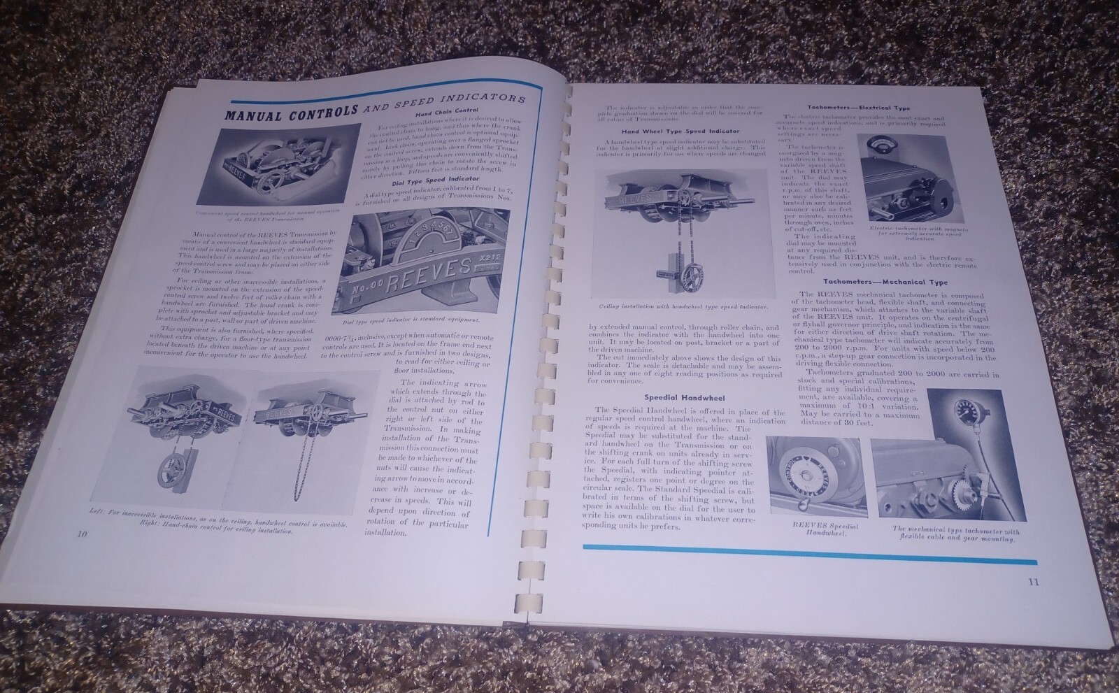 1942 Reeves Speed Control Parts Catalog Manual W company Letter MACHINIST TOOLS