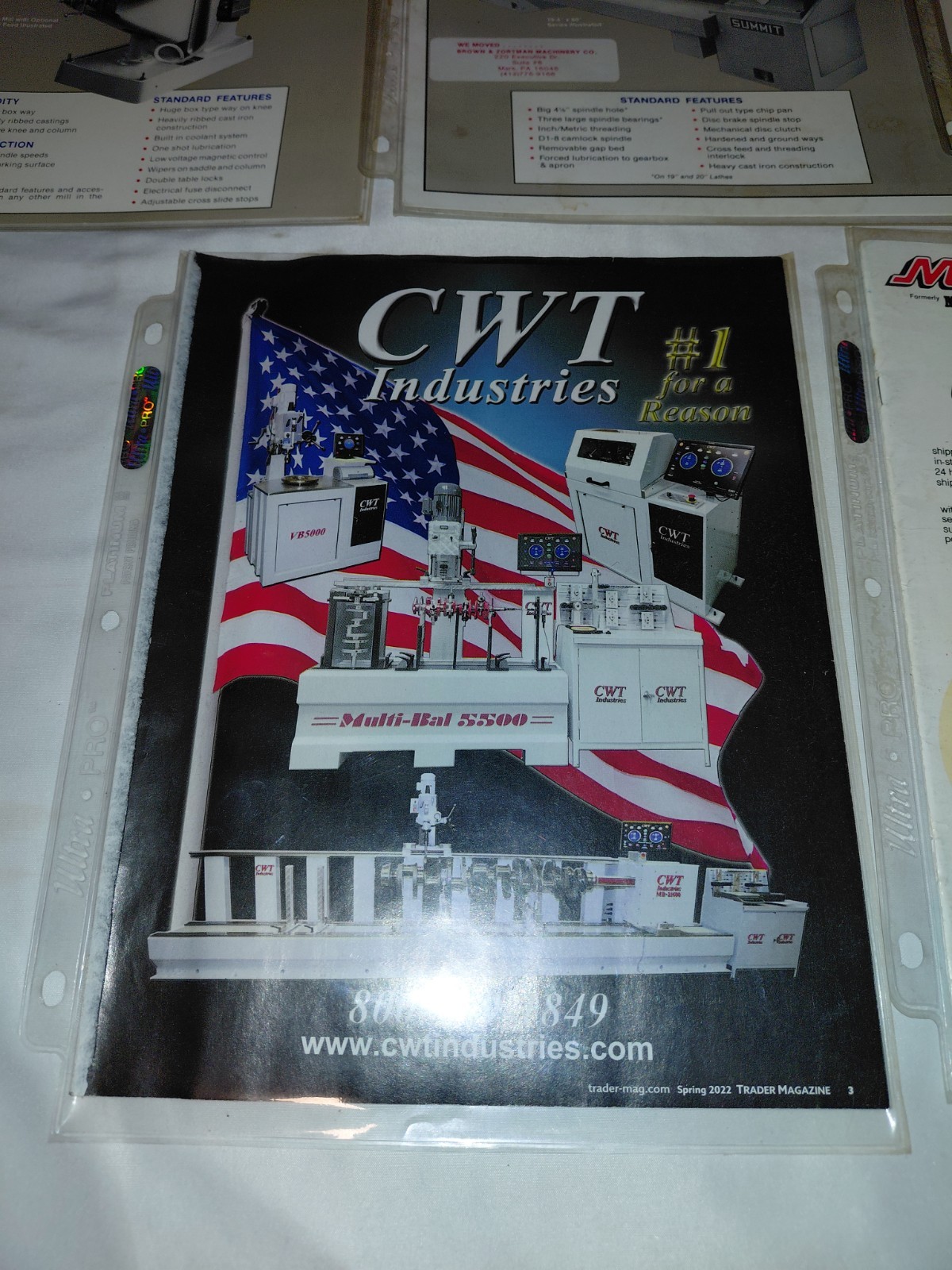 Lot Of 7 Various Machine Lathes And Machine Tool Brochures-CWT-MSC- Summit